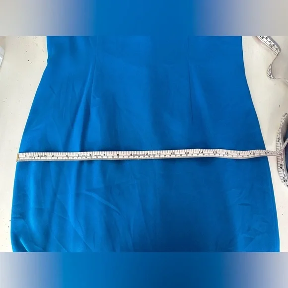 Vintage Steven Stolman - Ann Taylor Mini Dress- Button Back - Teal - Size 6 - Picture 8 of 10